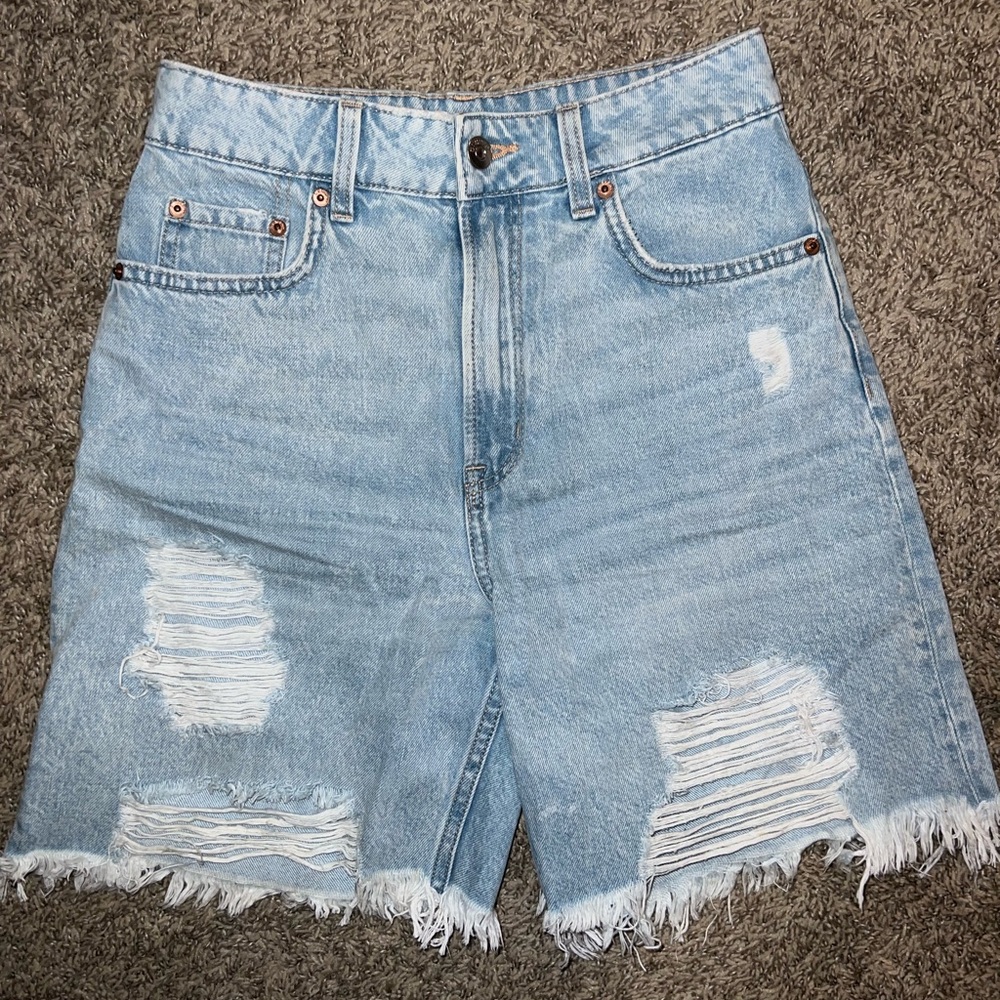 H&M DIVIDED Ripped Jean Shorts